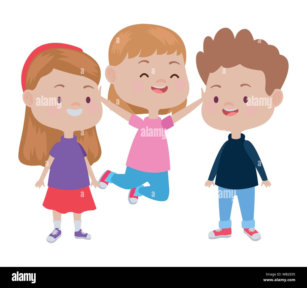 Cute happy kids having fun Stock Vector Image & Art - Alamy