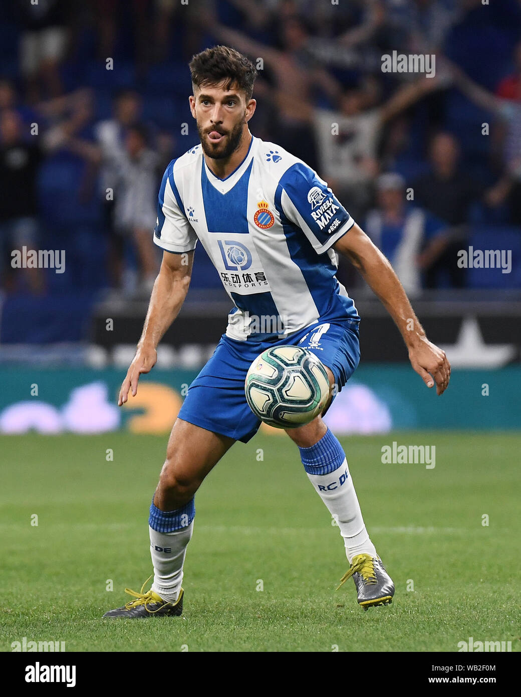 Didac Vila of RCD Espanyol during the match RCD Espanyol v Zorya Luhanks,  of UEFA Europa League, Play-offs, first leg. Football. RCDE Stadium.  Barcelona, Spain, 15 AUG 2019 Stock Photo - Alamy