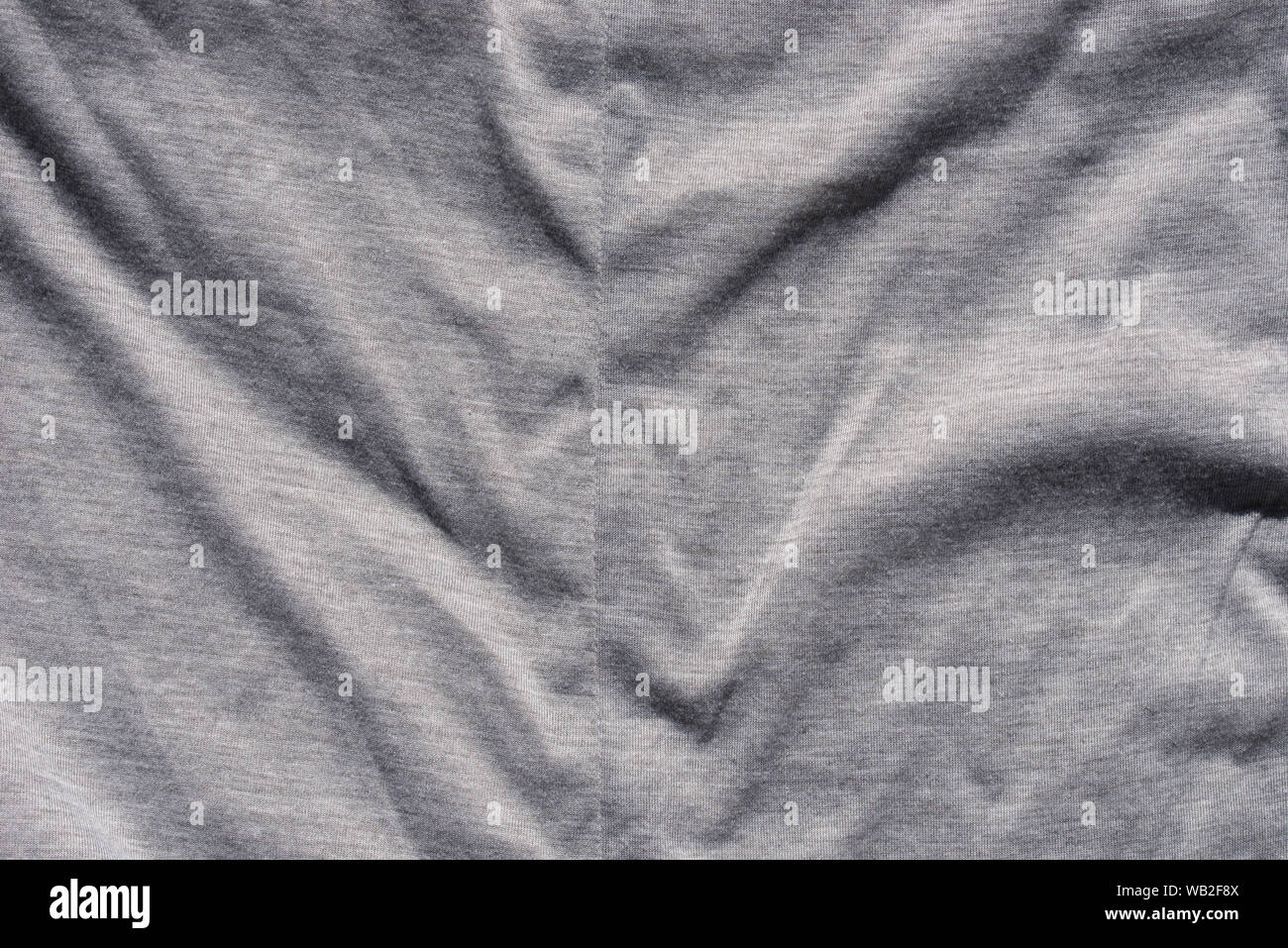 creased gray color textile background texture Stock Photo