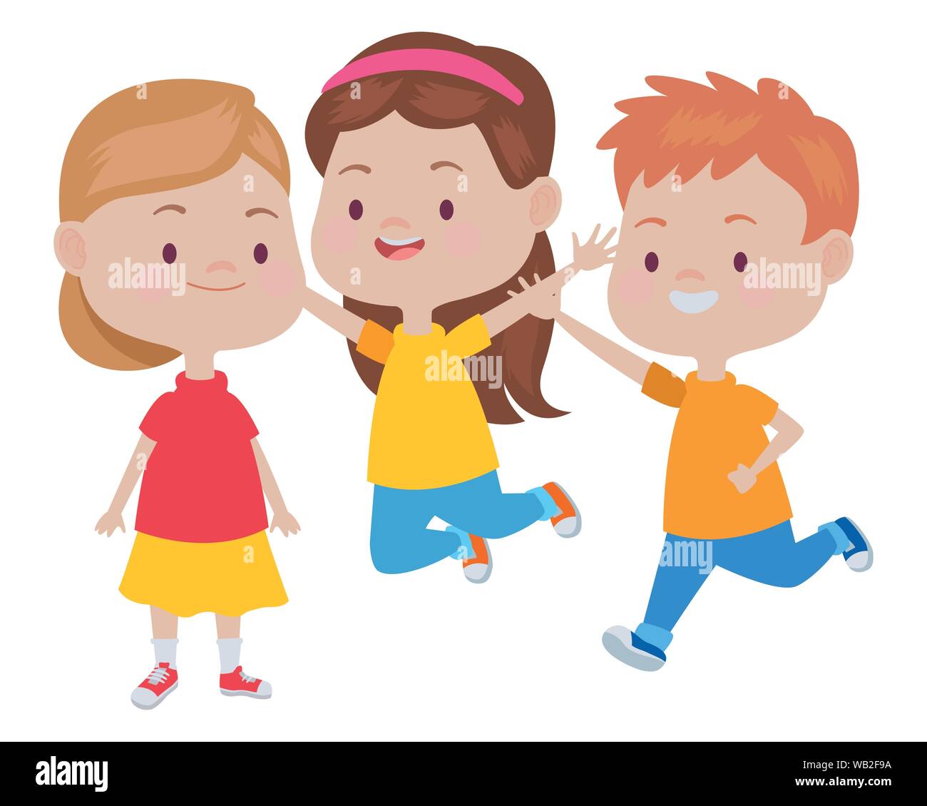 Cute happy kids having fun Stock Vector Image & Art - Alamy