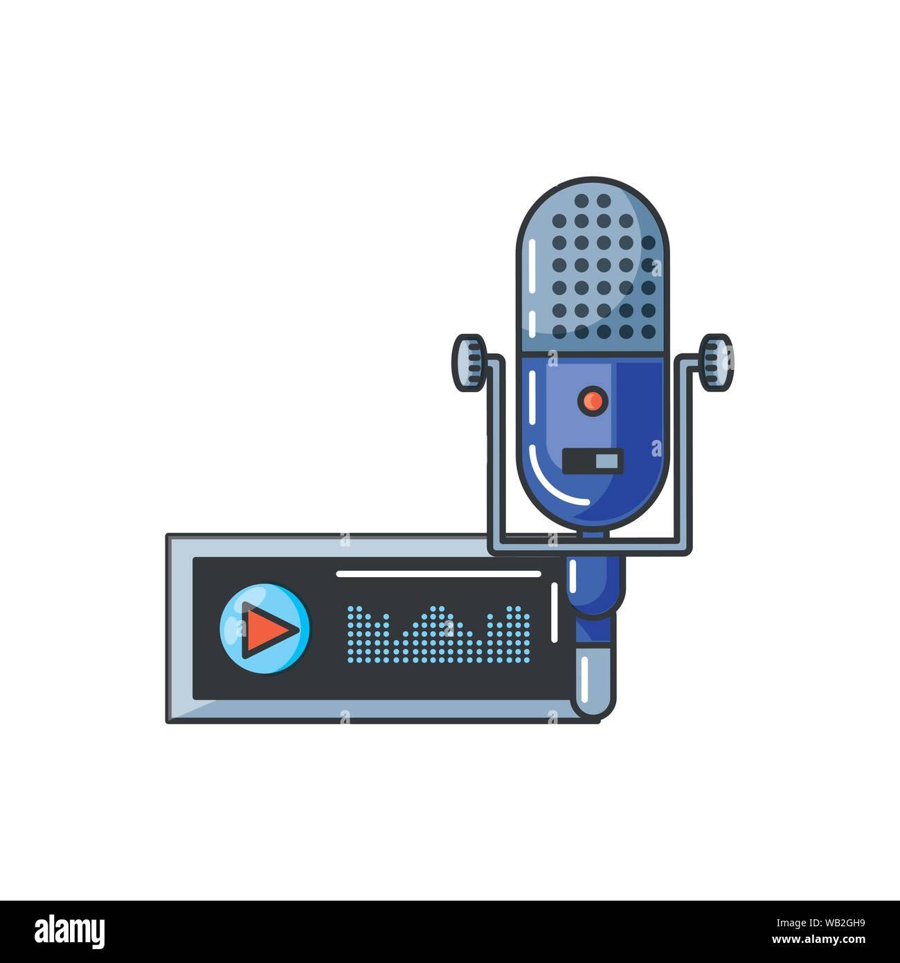 microphone audio device technology icon vector illustration design ...