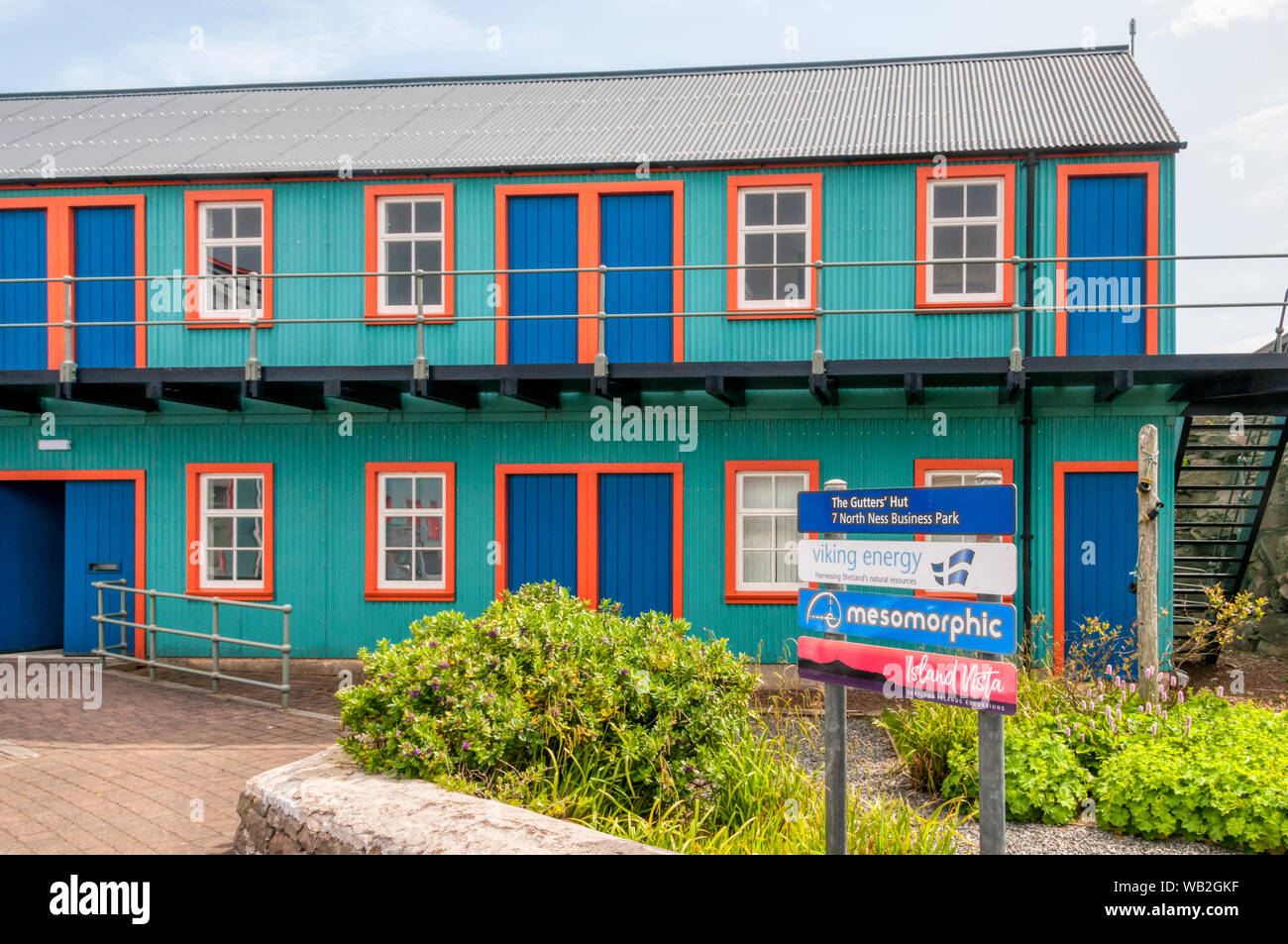 The Gutters' Hut office accommodation at North Ness Business park, Lerwick, Shetland. Stock Photo