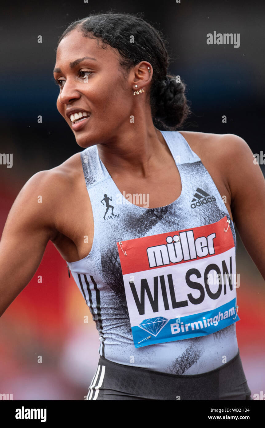 BIRMINGHAM, ENGLAND - AUGUST 18: Ajee Wilson (USA) competing in the ...