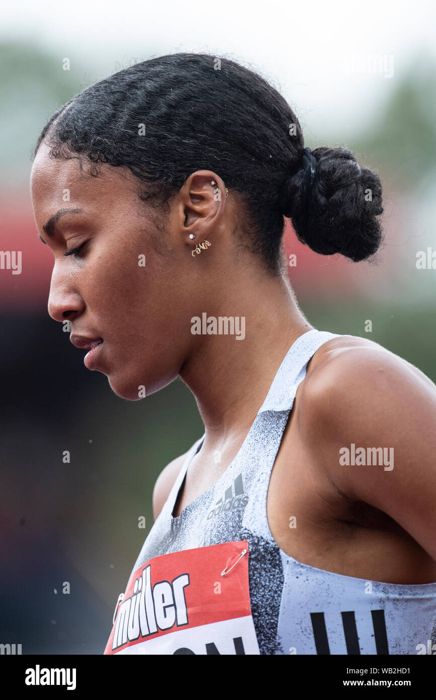 BIRMINGHAM, ENGLAND - AUGUST 18: Ajee Wilson (USA) competing in the ...