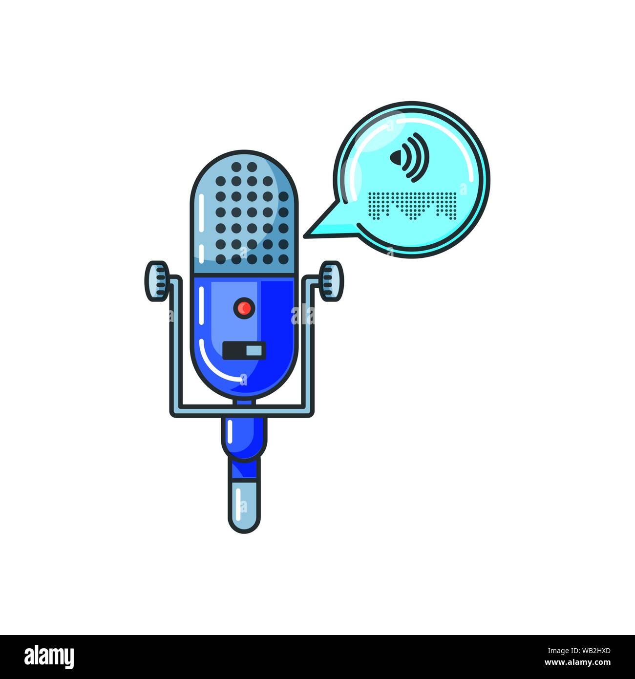 microphone audio device technology icon vector illustration design ...
