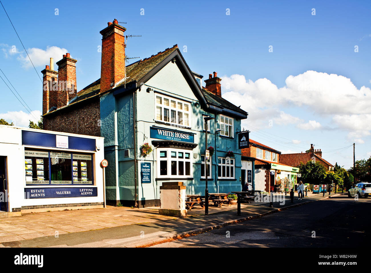 The White Horse Pub, Upper Poppleton, North Yorkshire, England Stock