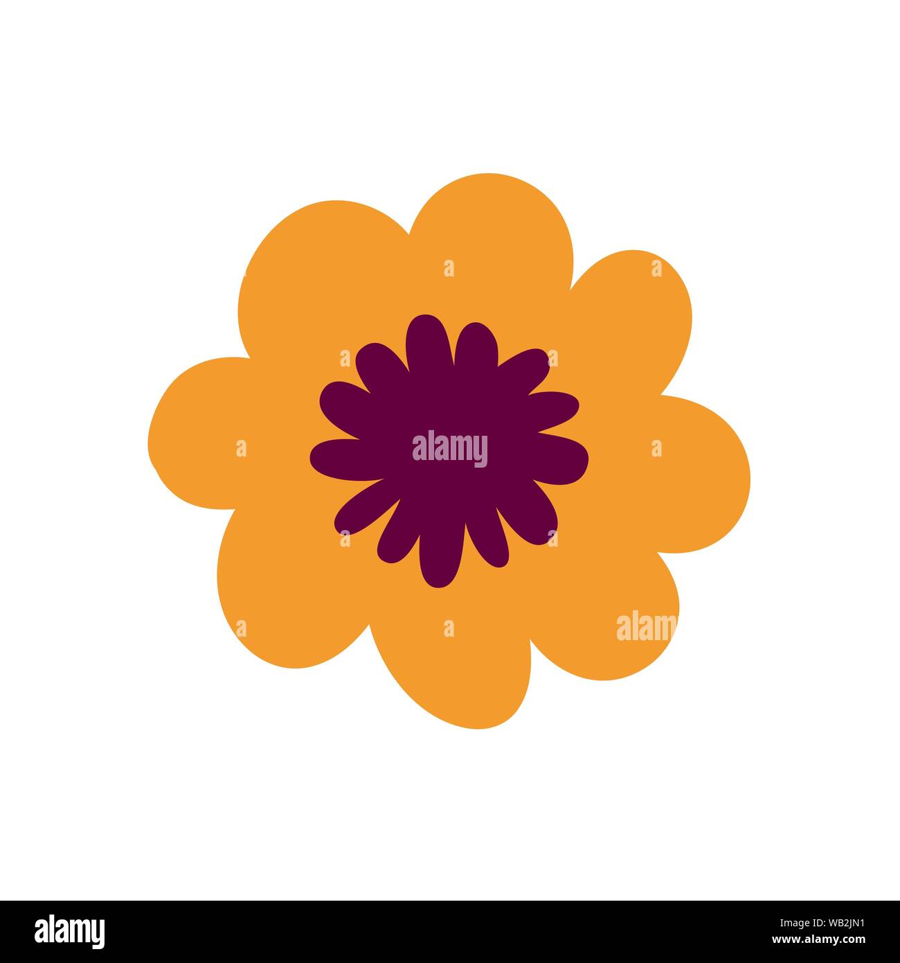 5 petal flower Stock Vector Images - Alamy