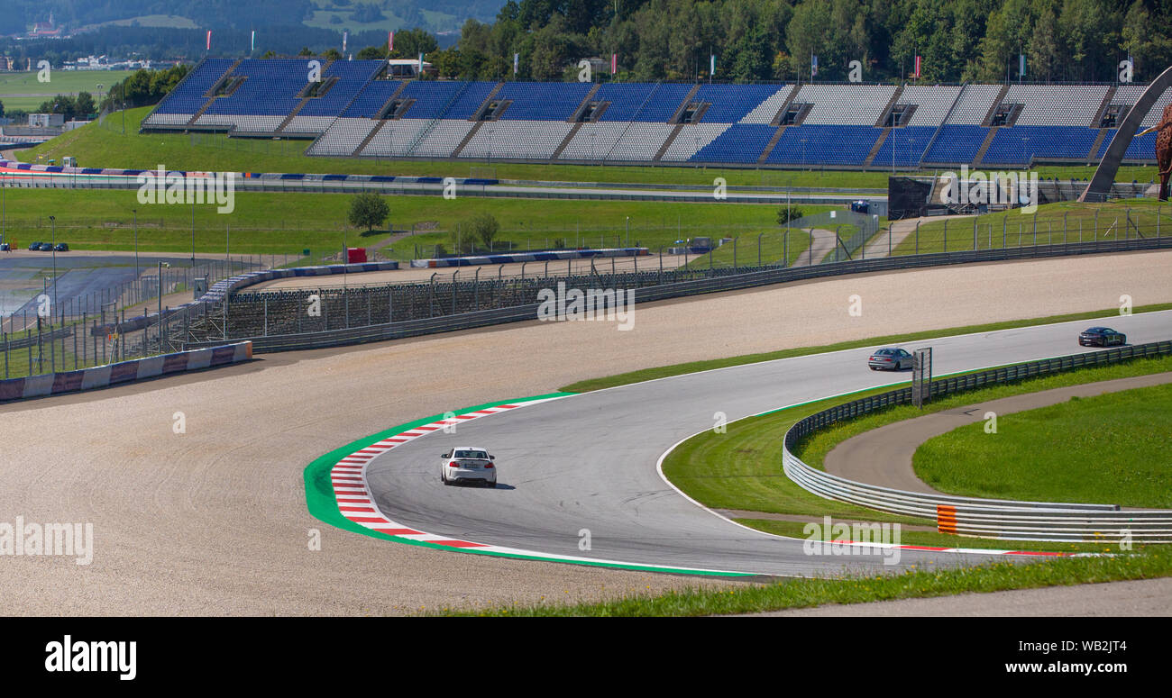 Spielberg Styria / Austria - August 15 2019 Panoramic view of Red Bull Ring The Red Bull Ring is a motorsport race track in Spielberg Styria Austria Stock Photo