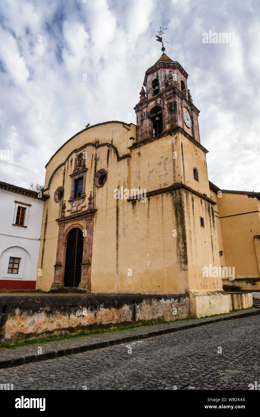 Patzcuaro church in Michoacan-Mexico Stock Photo