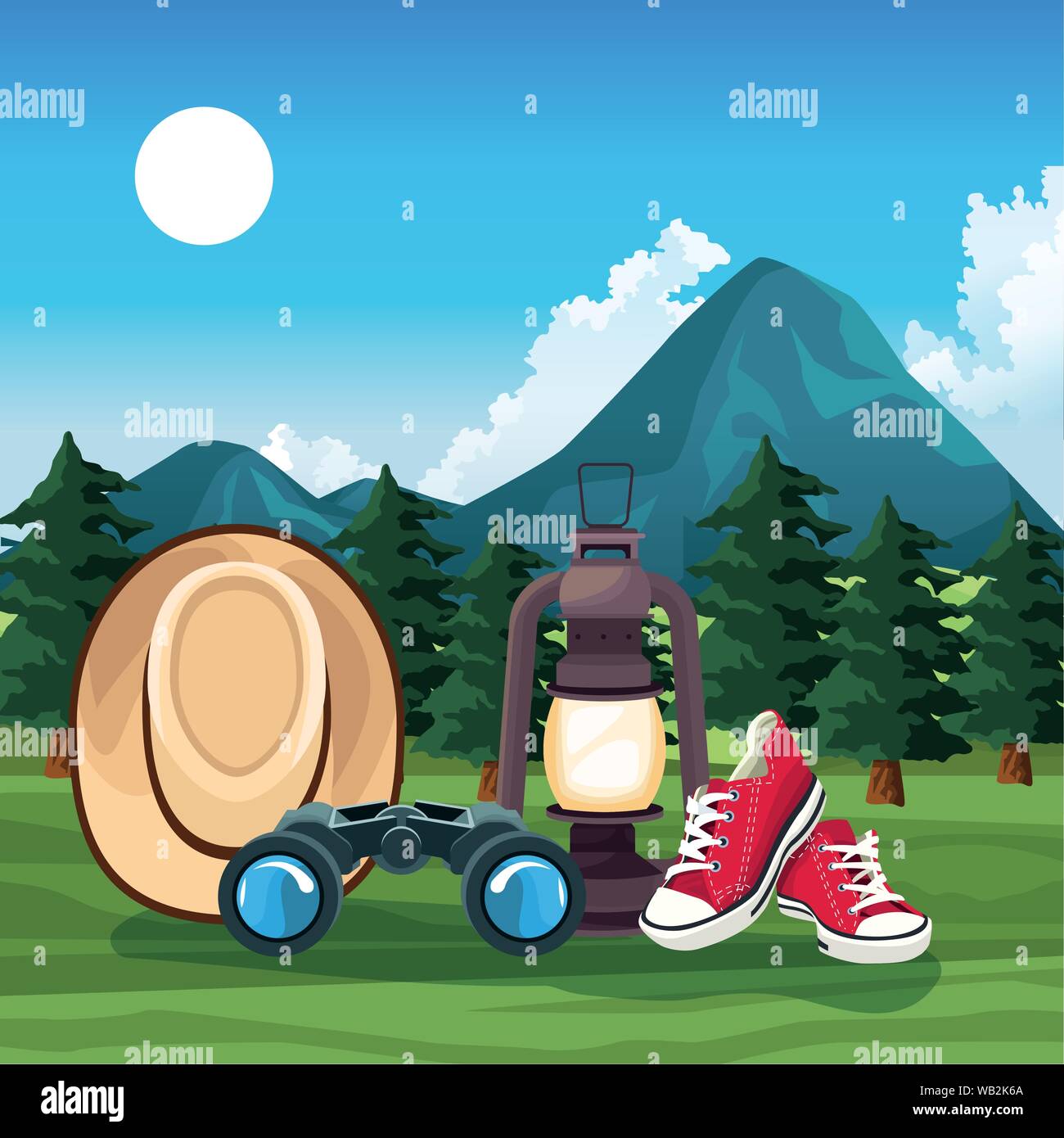 Travel and adventure in with backpack Stock Vector Image & Art - Alamy