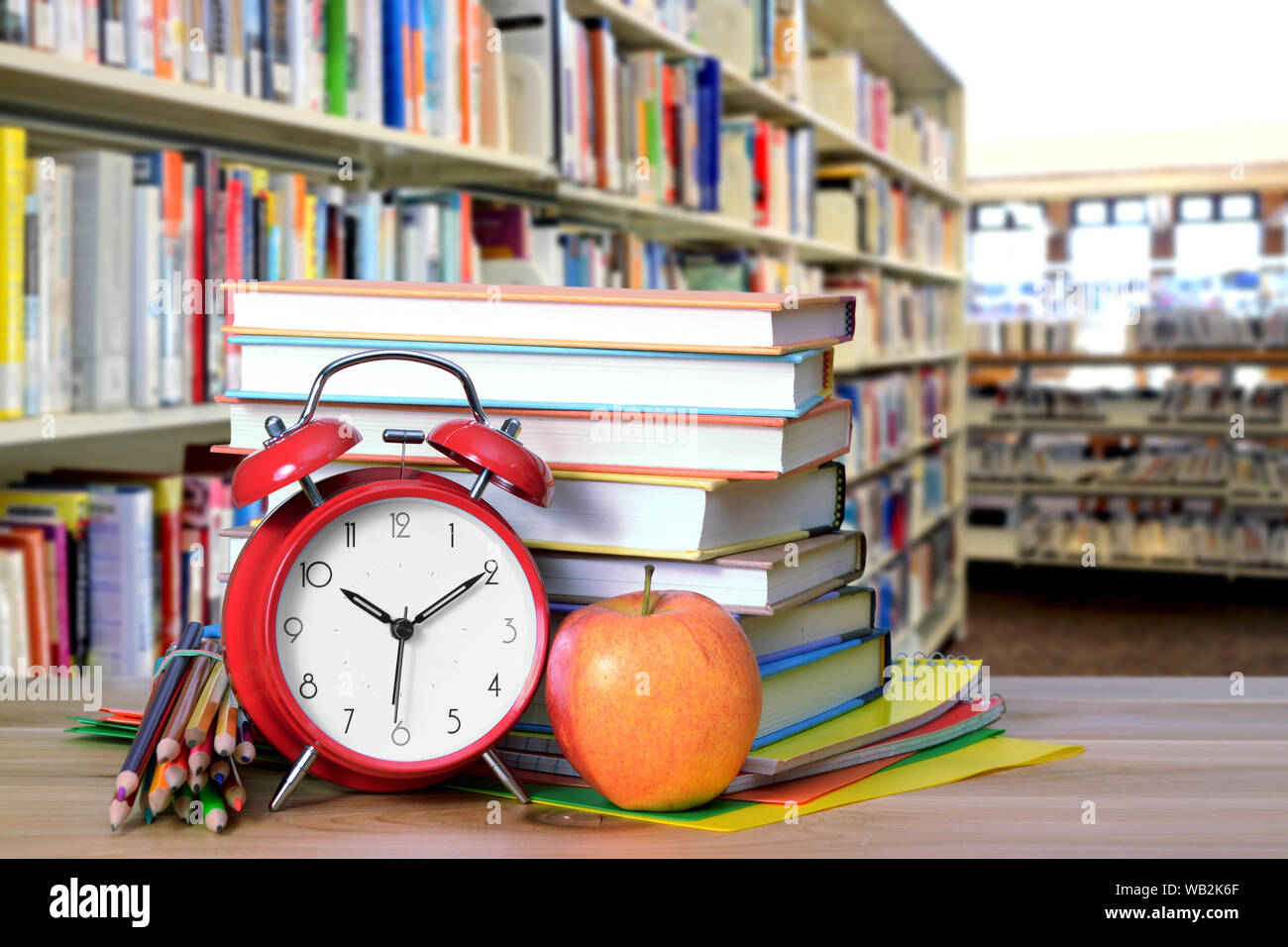 nobody in library for educational concept with very blurry background