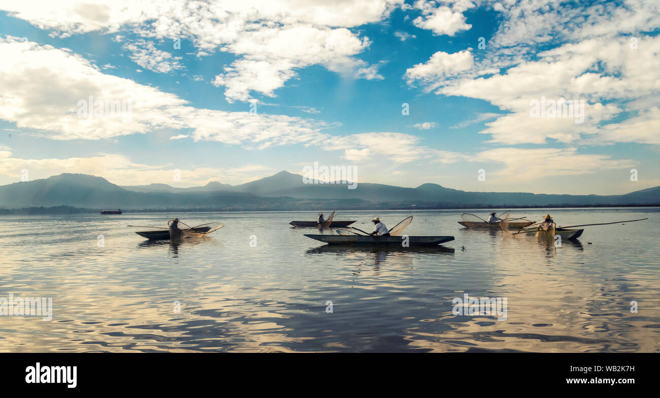 Patzcuaro lake, Michoacan-Mexico Stock Photo