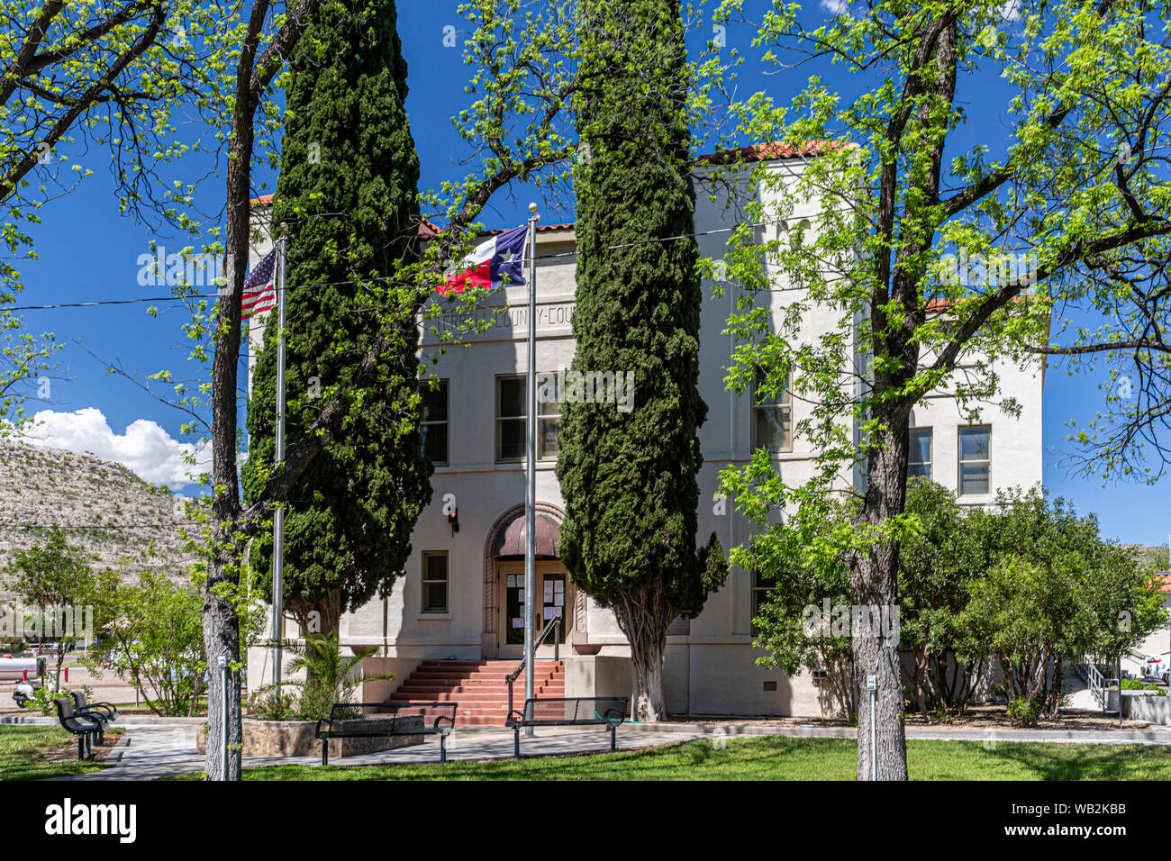 Historic Terrell county courthouse in Sanderson, Texas built in 1906