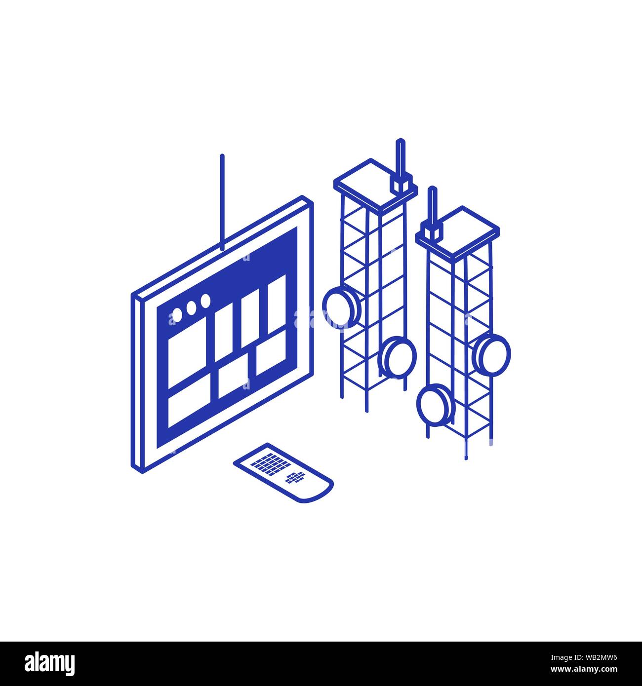 tablet device with antena technology vector illustration design Stock Vector