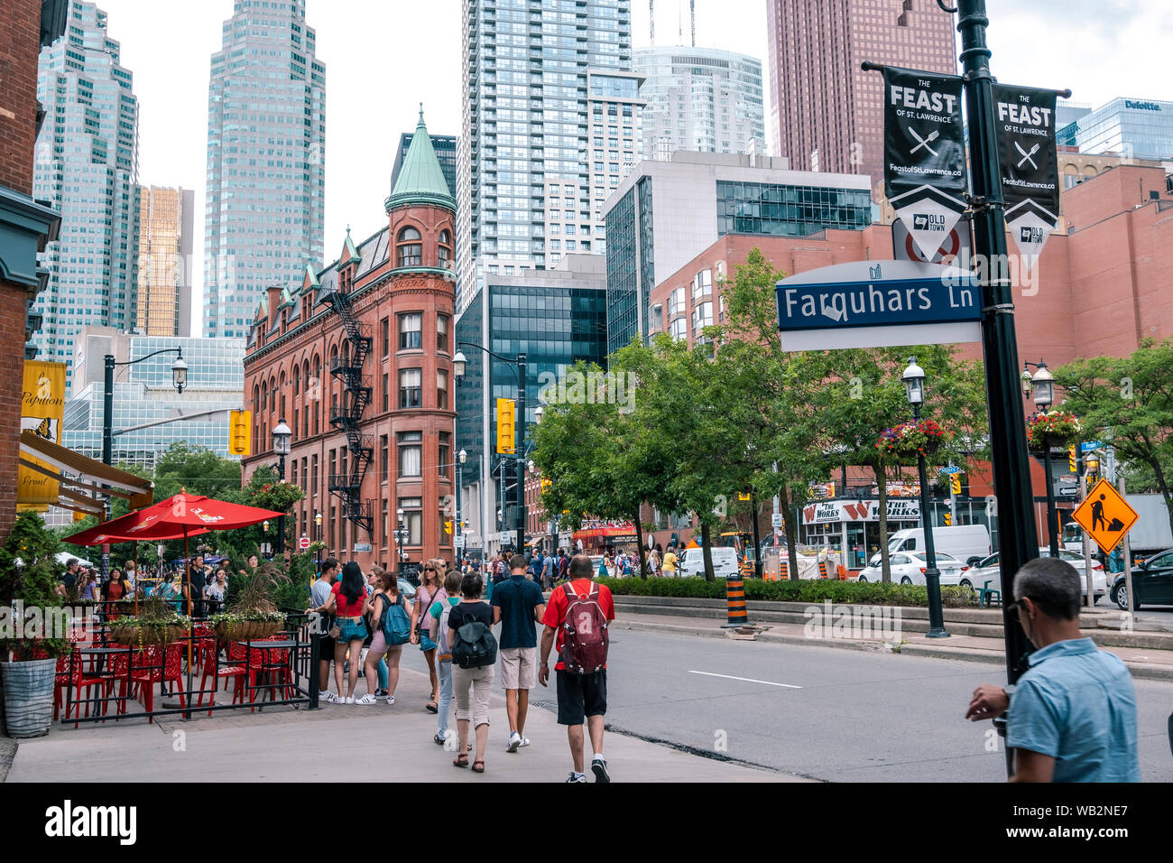 Gooderham or Flatiron Building in downtown Toronto - Toronto, Ontario, Canada Stock Photo