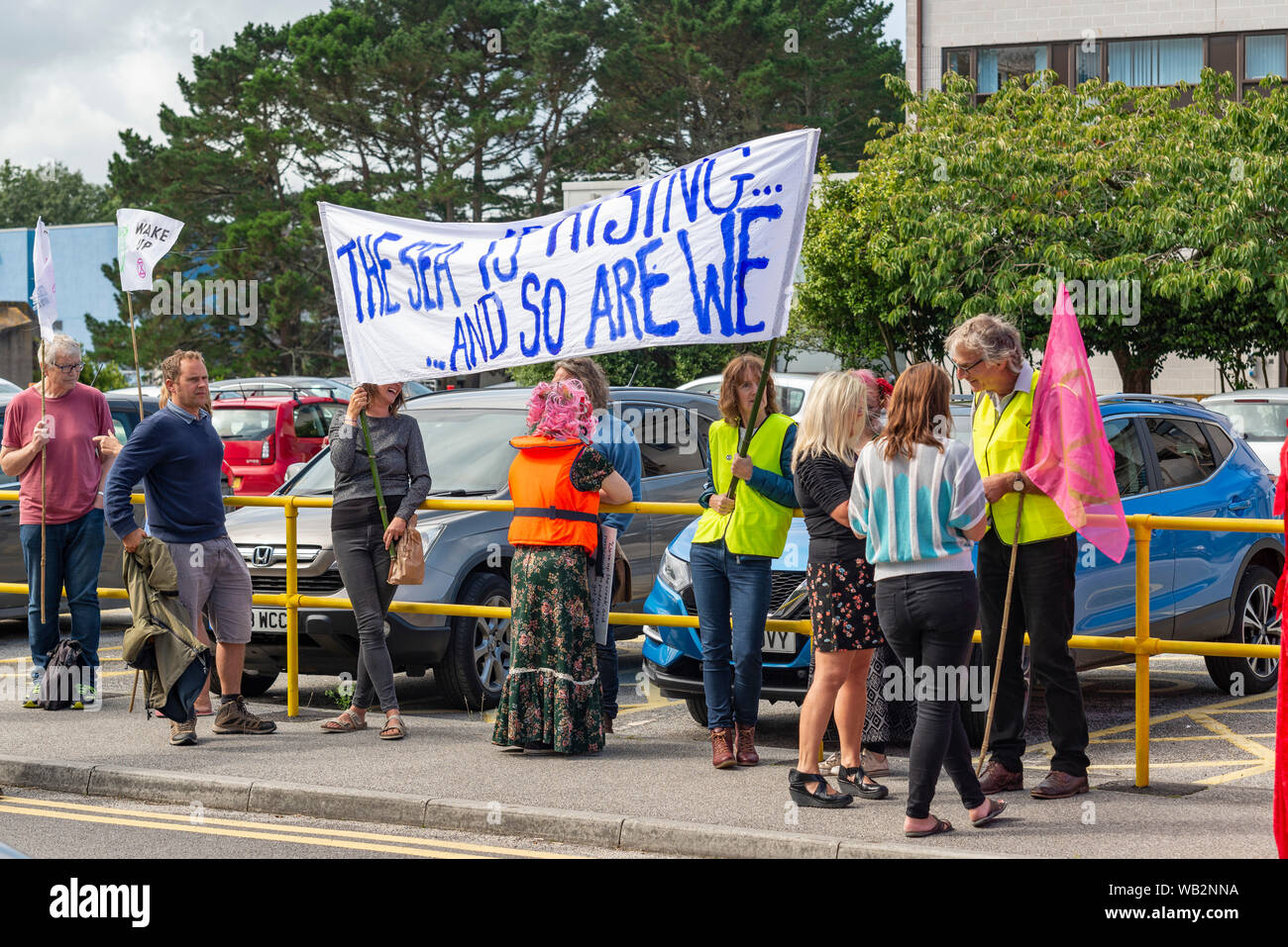 Royal Cornwall Hospital Truro Cornwall Performance Protest