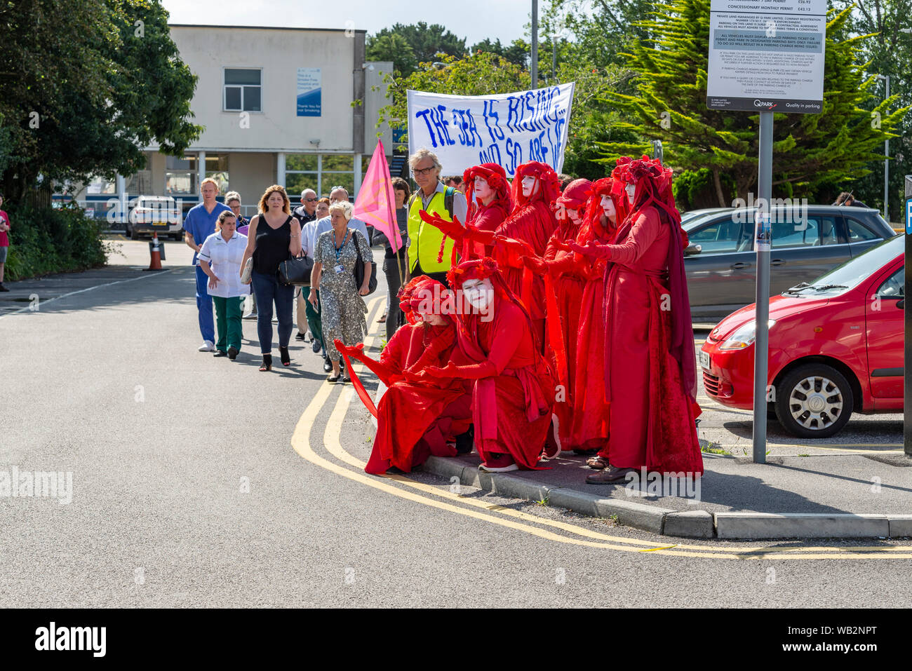 Royal Cornwall Hospital Truro Cornwall Performance Protest