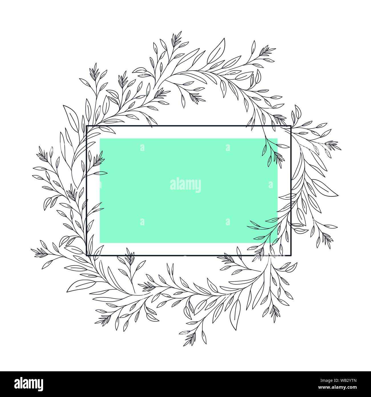 frame with flowers isolated icon Stock Vector Image & Art - Alamy