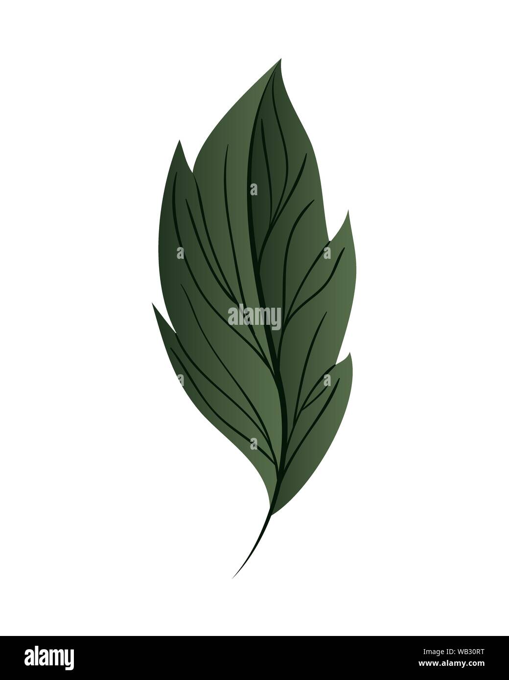 branch with leaf isolated icon Stock Vector Image & Art - Alamy