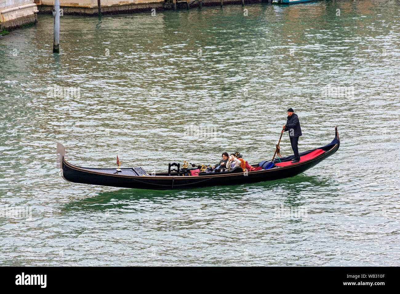 Gondola on the Grand Canal (Canal Grande), Venice, Italy Stock Photo ...