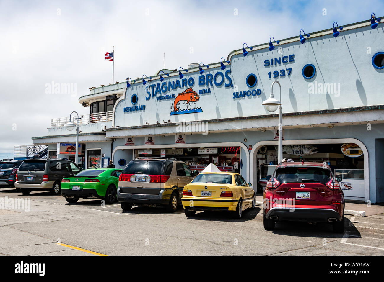 Santa Cruz CA Wharf Stock Photo Alamy