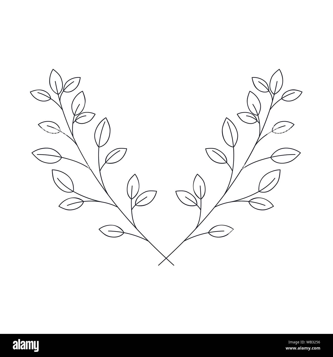 branch with leaves isolated icon Stock Vector Image & Art - Alamy