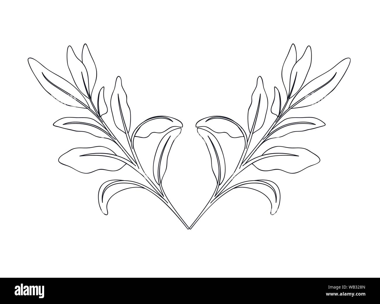 branch with leaves isolated icon Stock Vector Image & Art - Alamy