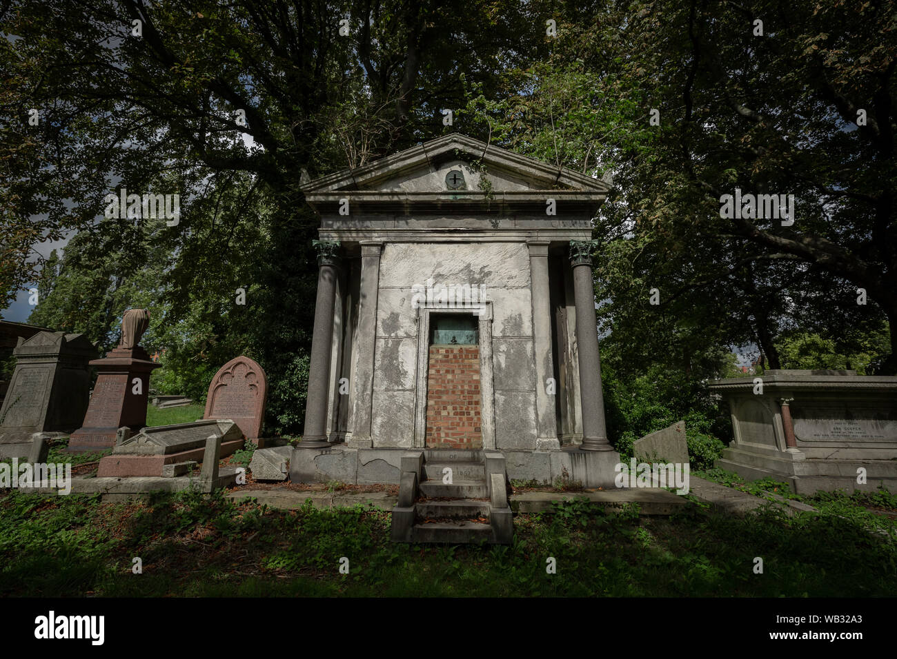 Kensal Green Cemetery in the area of the Royal Borough of Kensington