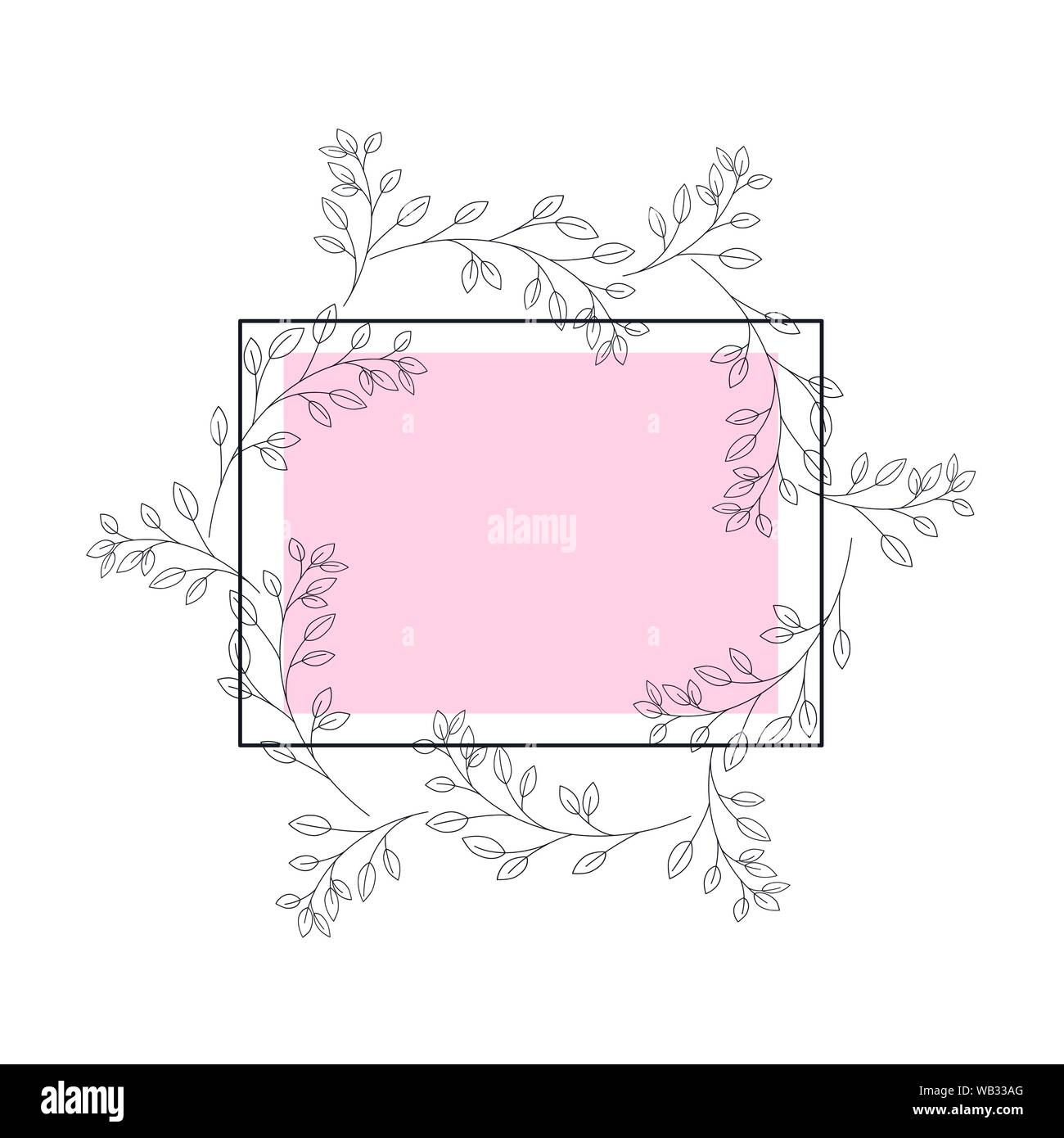 frame with flowers isolated icon Stock Vector Image & Art - Alamy