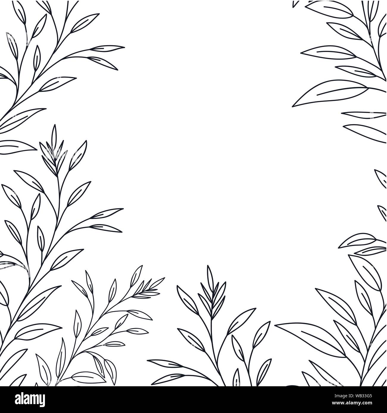frame with flowers isolated icon Stock Vector Image & Art - Alamy