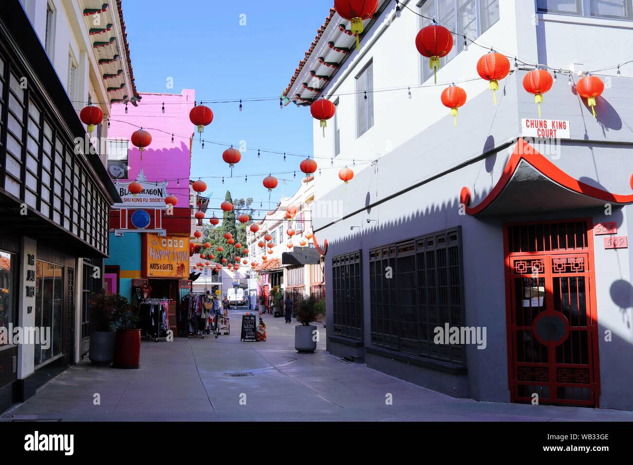 Lanterns of Chinatown Los Angeles Stock Photo Alamy