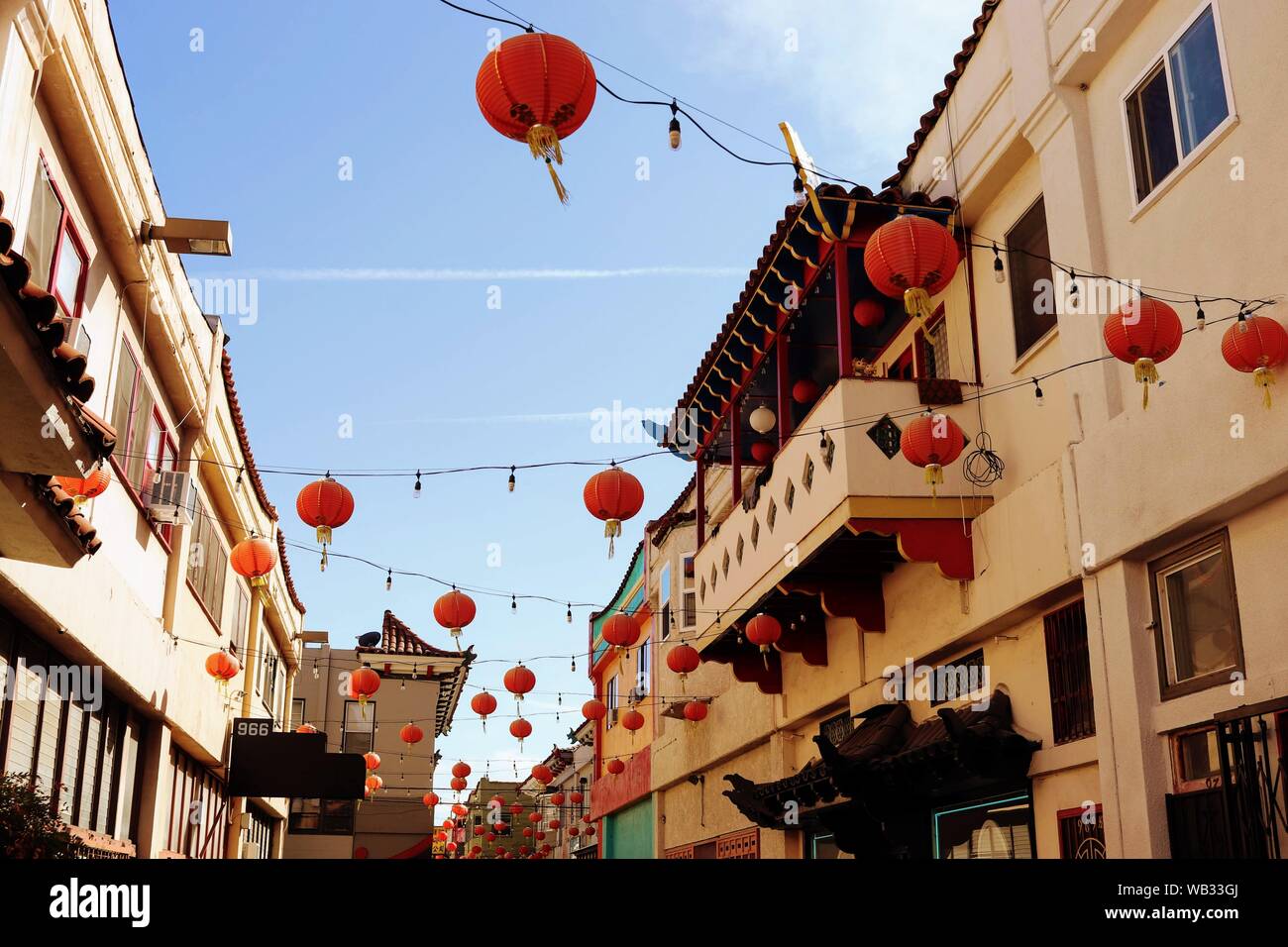 Lanterns of Chinatown Los Angeles Stock Photo Alamy