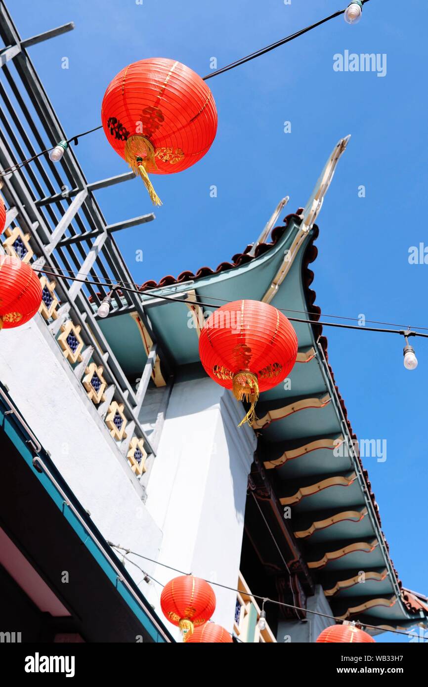 Lanterns of Chinatown Los Angeles Stock Photo Alamy