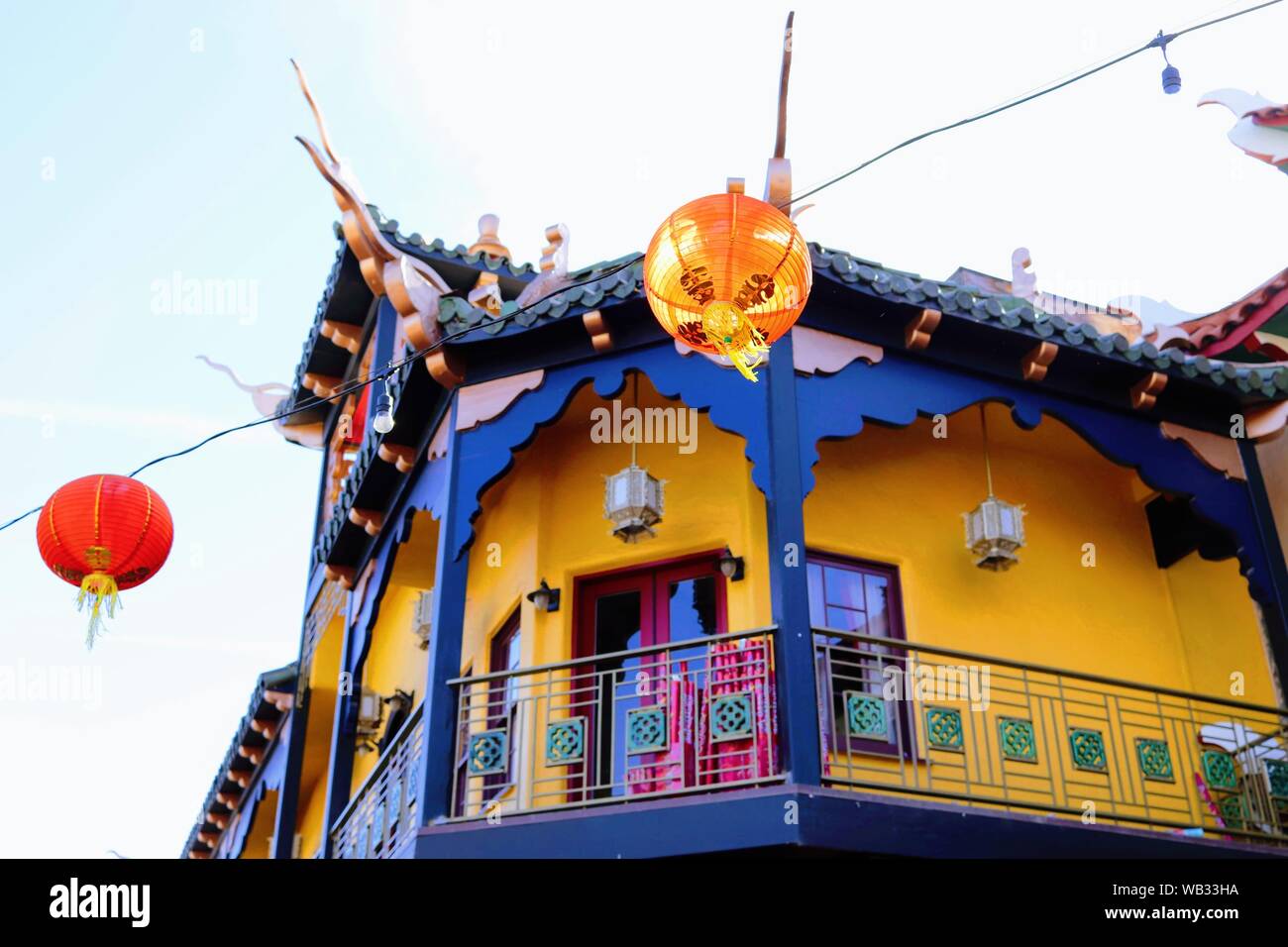 Lanterns of Chinatown Los Angeles Stock Photo Alamy