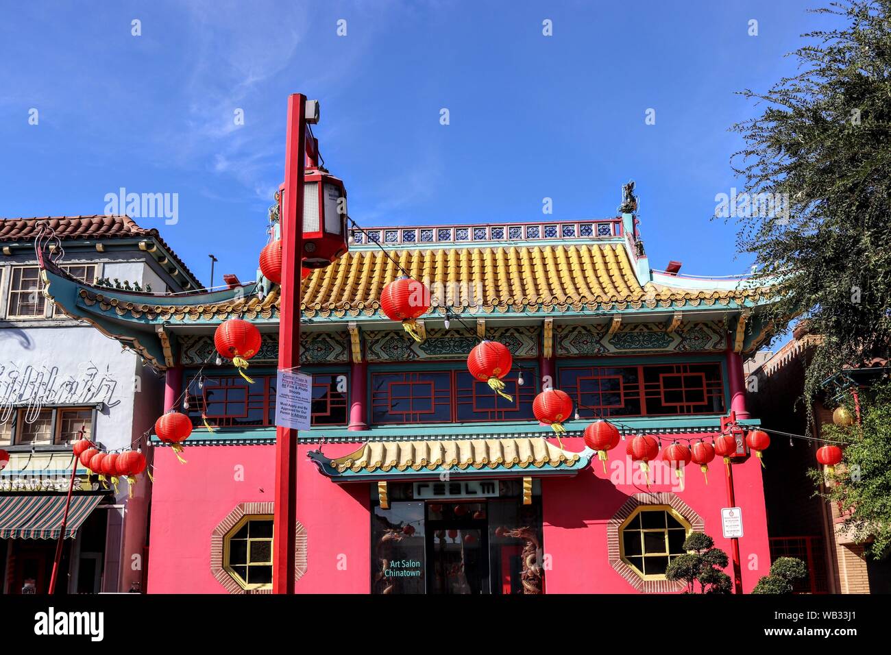 Lanterns of Chinatown Los Angeles Stock Photo Alamy