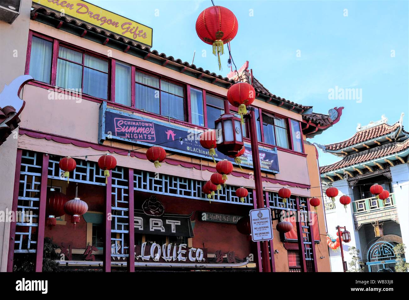Lanterns of Chinatown Los Angeles Stock Photo Alamy