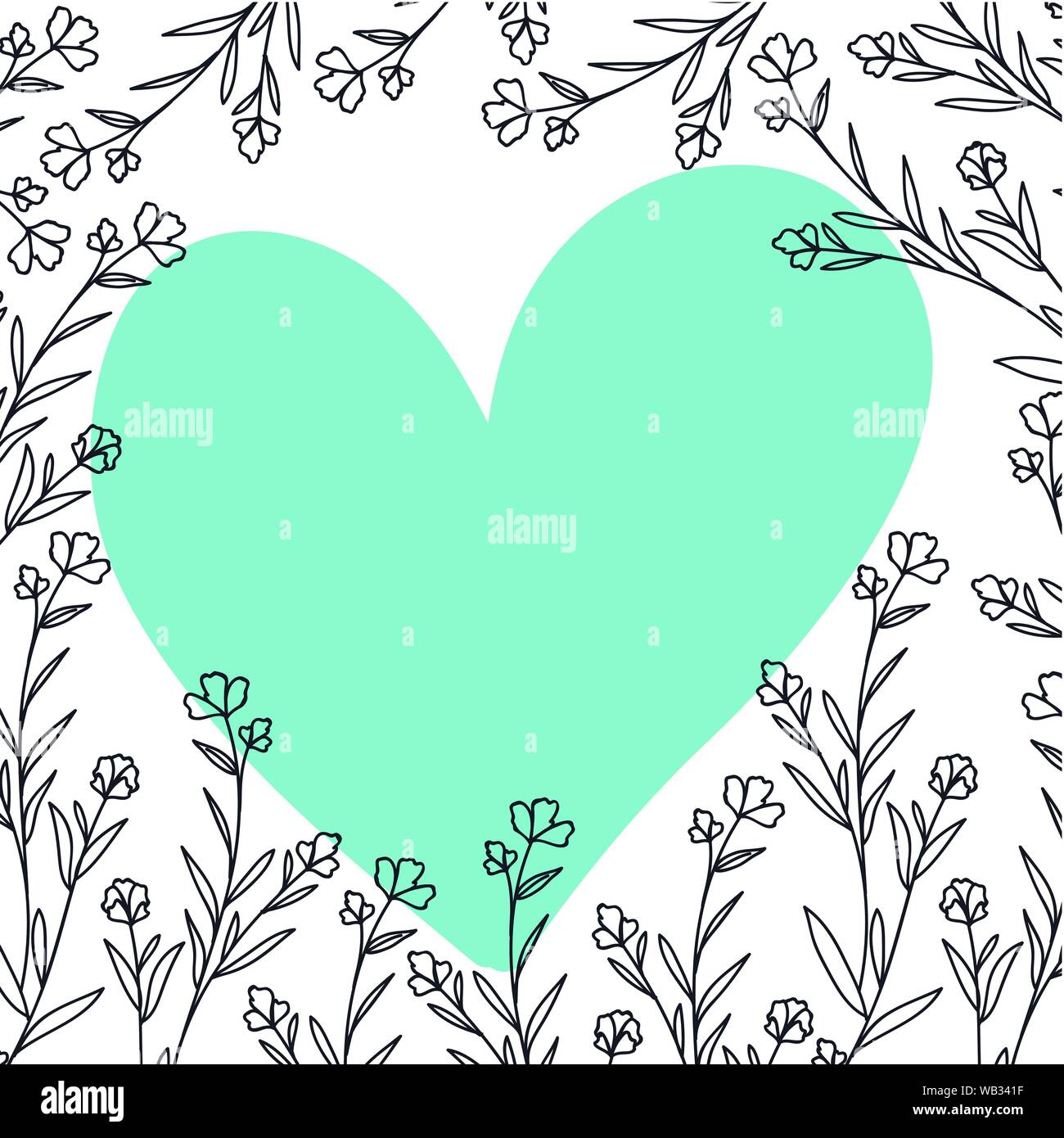 frame with flowers isolated icon Stock Vector Image & Art - Alamy