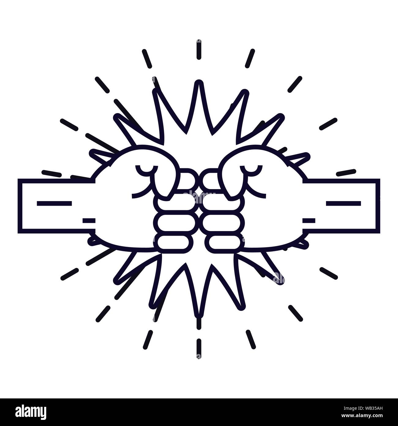 handshake hands fist flat design vector illustration Stock Vector Image ...