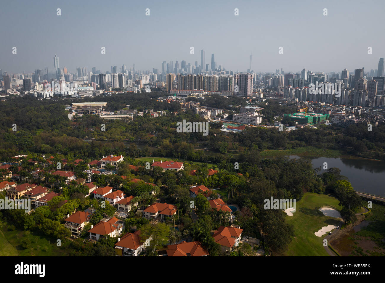 cityscape of the guangzhou china Stock Photo