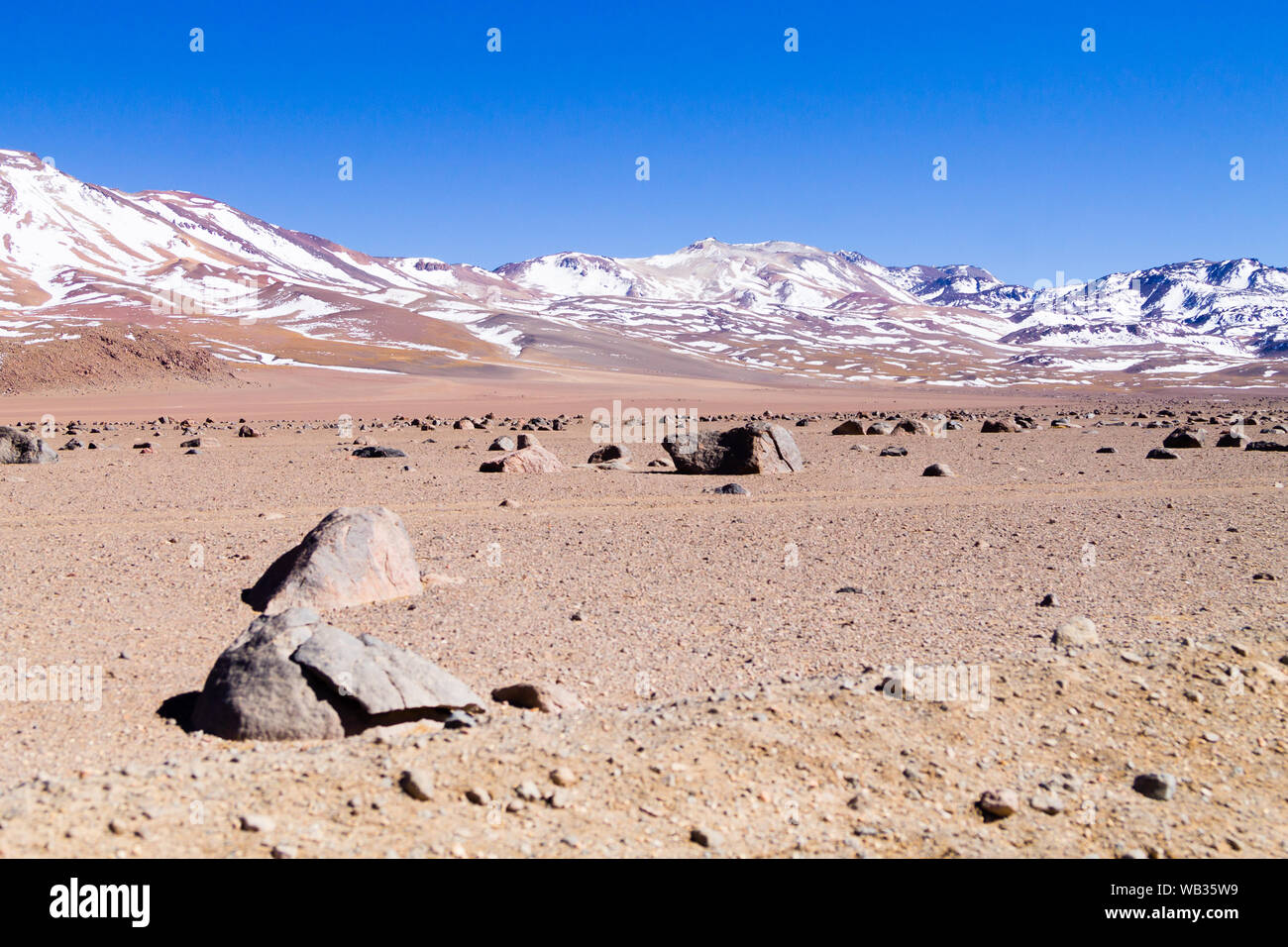 Bolivian landscape, Salvador Dali desert view. Beautiful Bolivia Stock Photo