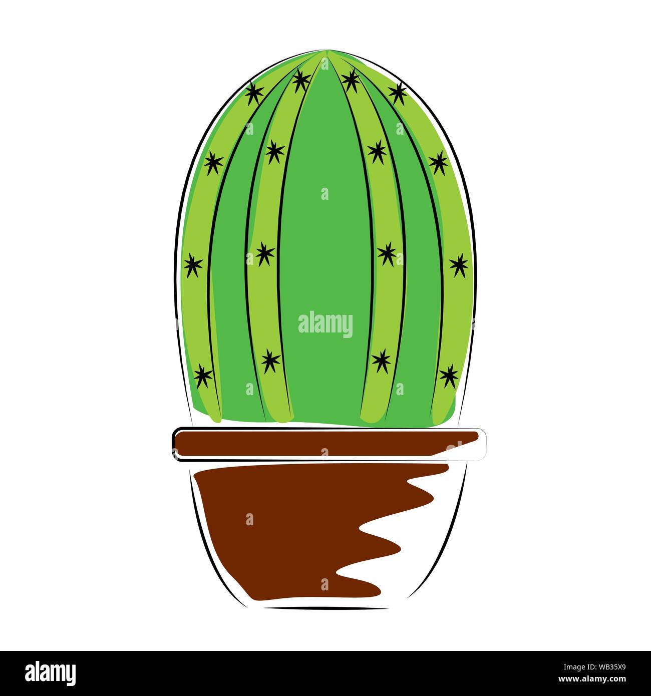 Abstract cute cactus Stock Vector Image & Art - Alamy