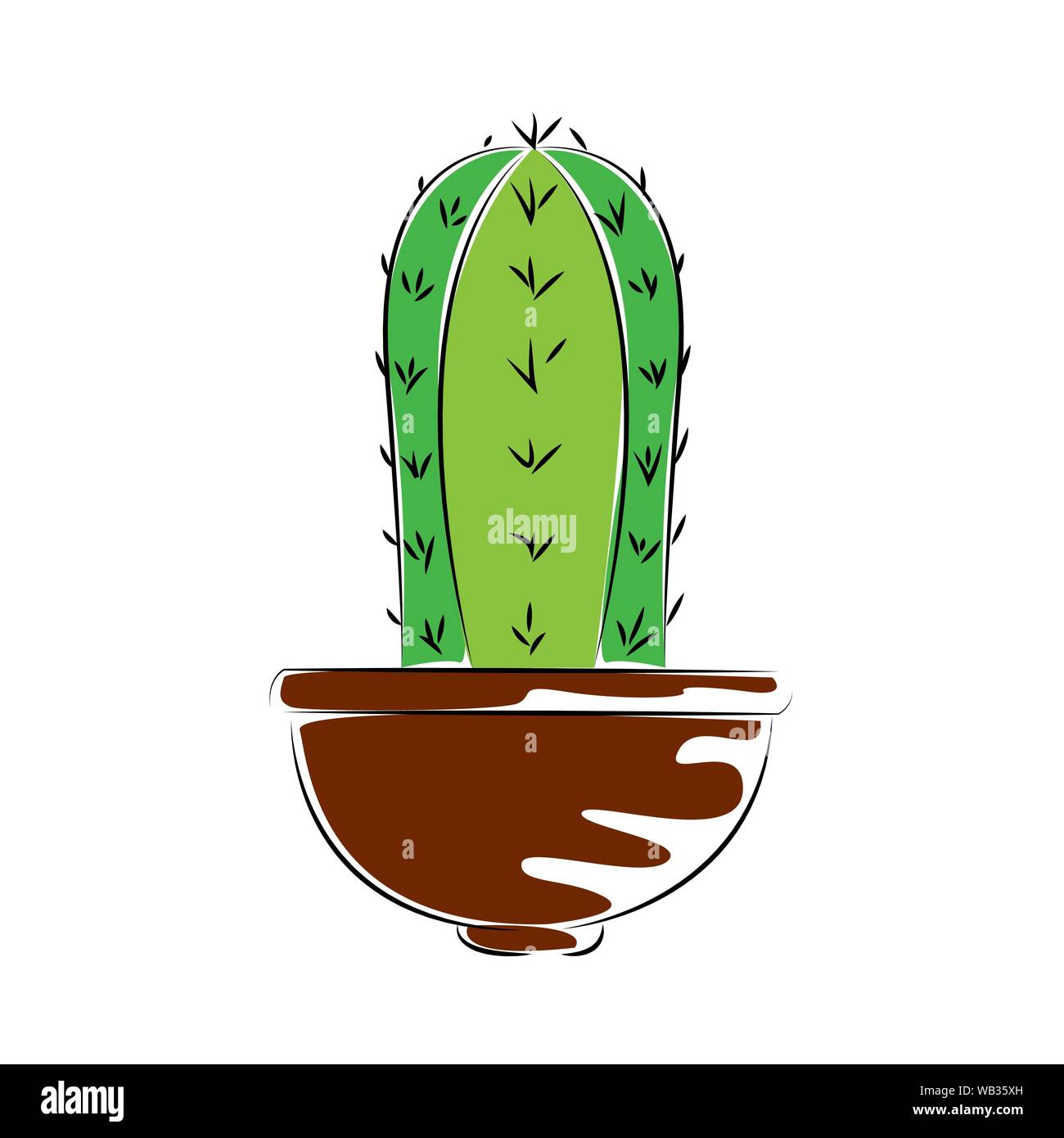Abstract cute cactus Stock Vector Image & Art - Alamy