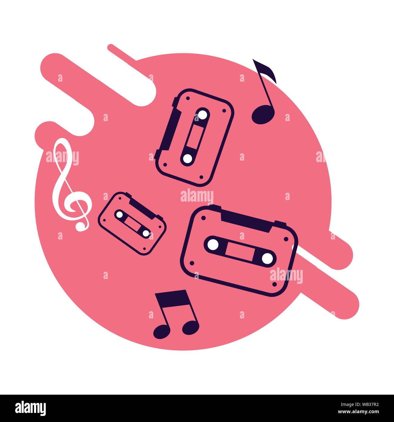 cassette recording music sound design vector illustration Stock Vector ...
