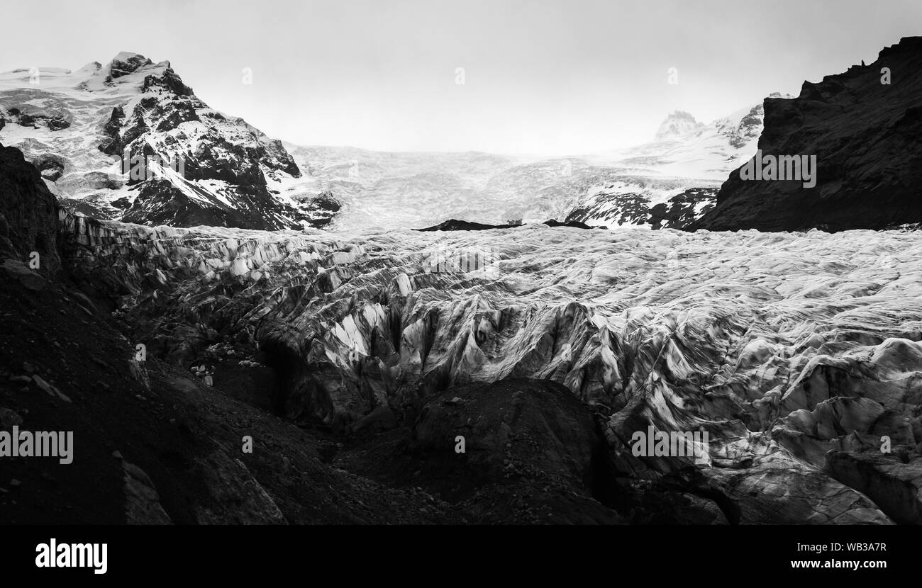 Svínafellsjökull Glacier, Southern Iceland Stock Photo