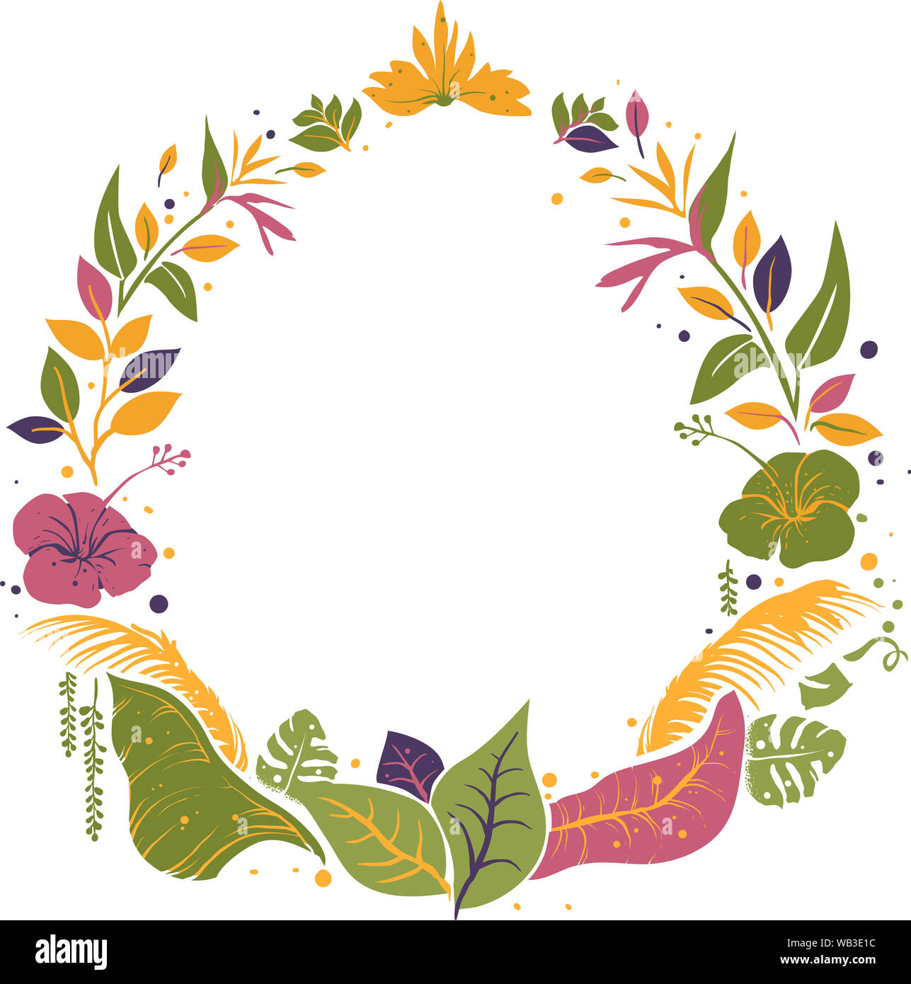 Tropical frame clipart hi-res stock photography and images - Alamy