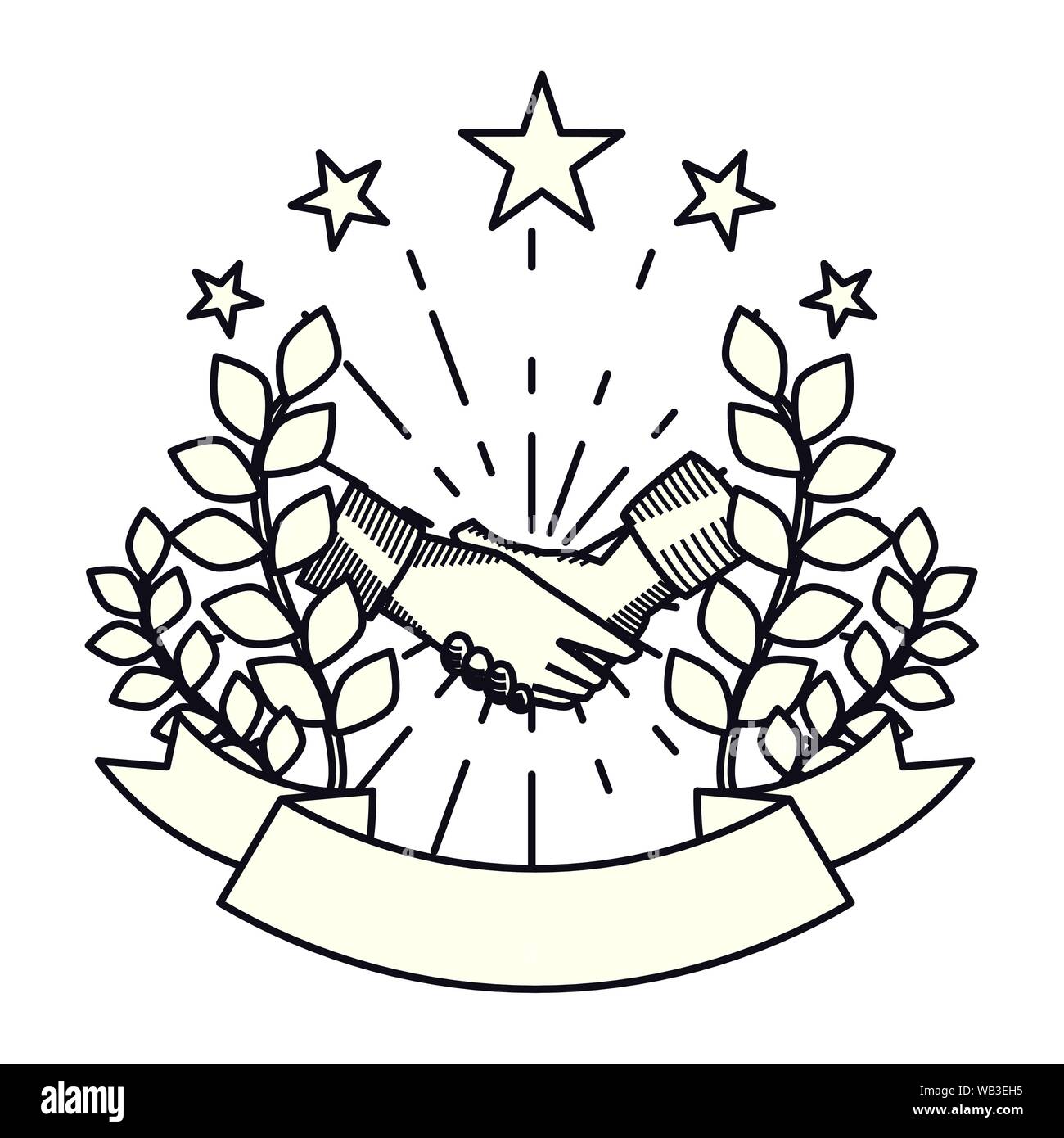 business handshake agree flat design vector illustration Stock Vector ...