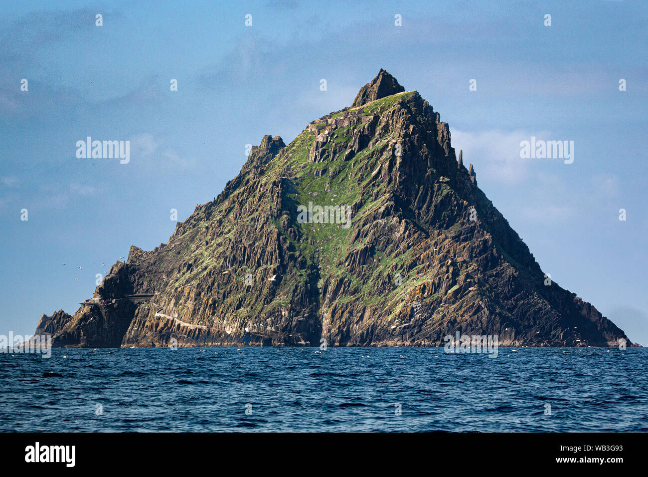 Skellig Michael, off Valentia Island, Skellig Ring, Wild Atlantic Way, Ireland Stock Photo