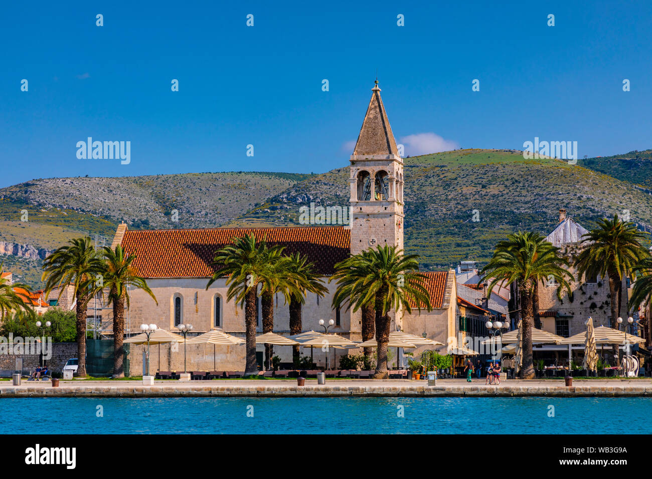 Trogir Harbour, Trogir, Dalmatian Coast, Croatia, Europe Stock Photo