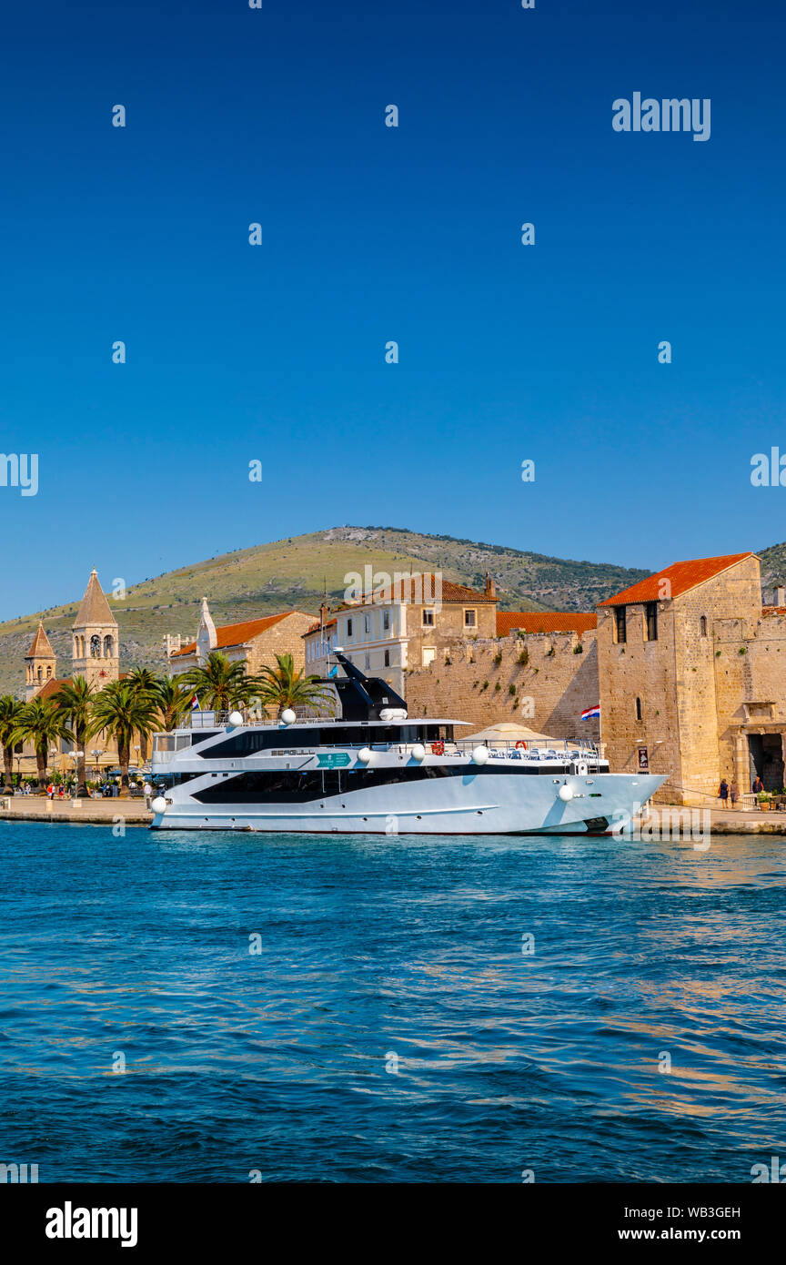 Trogir Harbour, Trogir, Dalmatian Coast, Croatia, Europe Stock Photo