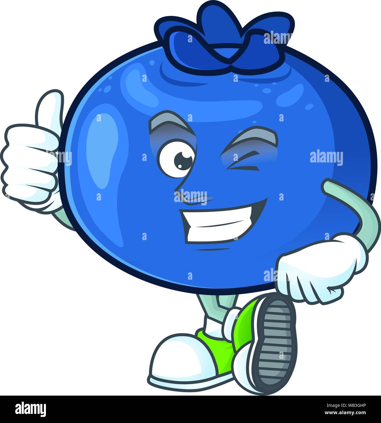 Thumbs up cartoon funny blueberry fruit with mascot Stock Vector Image &  Art - Alamy